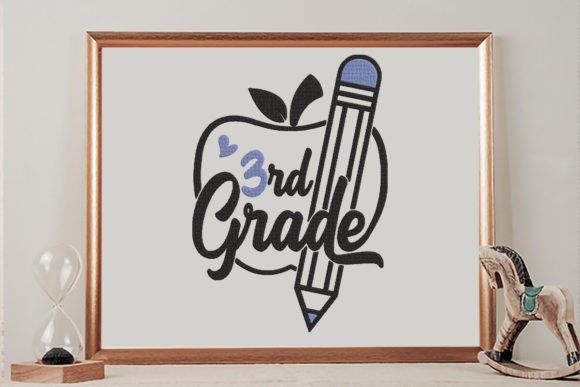 3rd Grade Apple Pencil Embroidery Design Review