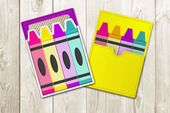 4 Crayons Gift Card Holder ITH Applique Review for Handmade Gifts