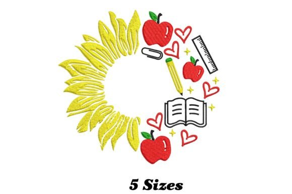 Apple Sunflower Back to School Embroidery Design Review
