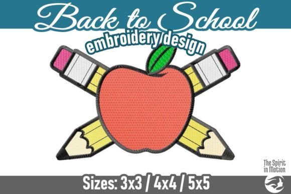 Back to School Apple and Pencils Vol 3: A Playful Embroidery Design for Sellers