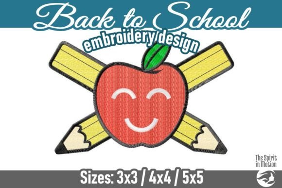 Back to School Apple and Pencils Vol 4: A Whimsical Embroidery Design Review