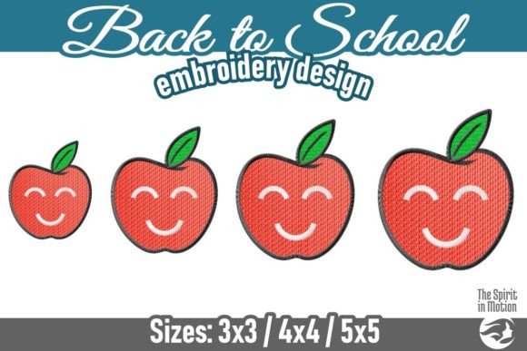 Back to School Smiling Color Apple Review for Personalized Embroidery