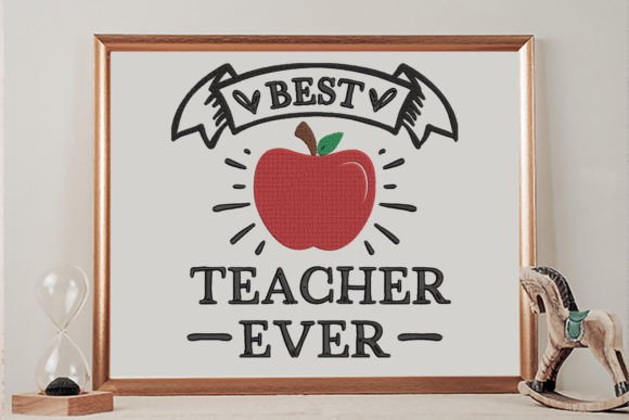 Best Teacher Ever Embroidery Design Review for Small Business Merch