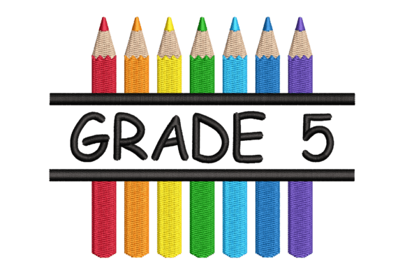 Grade 5 Split Colored Pencils: A Fresh Embroidery Design for Seasonal Creations