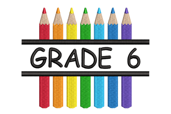Grade 6 Split Colored Pencils Embroidery Design Review