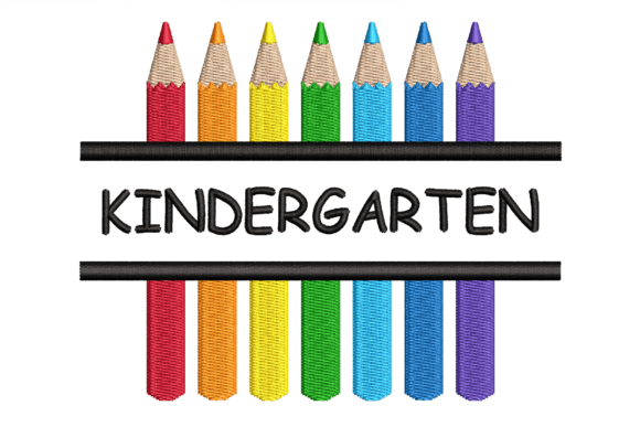 Kindergarten Split Pencil: A Versatile Embroidery Design for Seasonal Creations