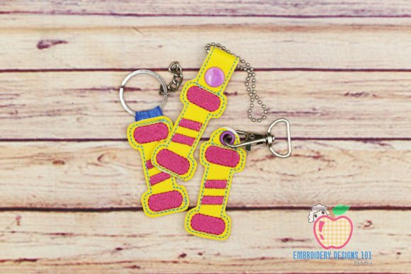 Letters I ITH Snaptab Keyfob Design Review for Apparel Projects