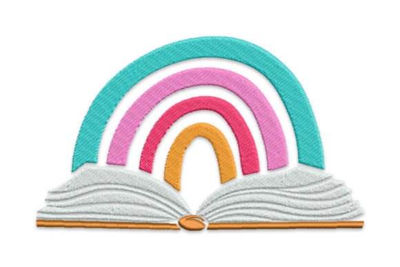 Rainbow Over a Book Embroidery Design Review
