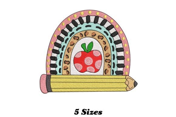 Vibrant Rainbow Pencil Embroidery Design Review